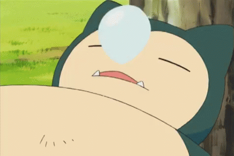 Sleeping Snorlax with Bubble